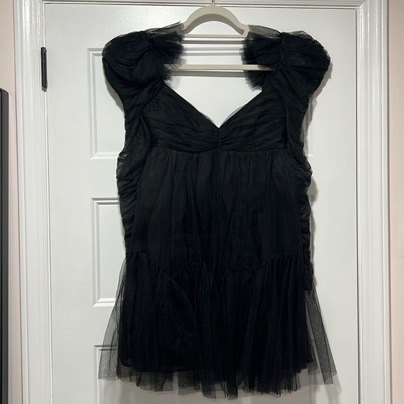 zimmerman black mini dress Zimmerman Rhythmic Fluted Mini Dress - Passion main image 1